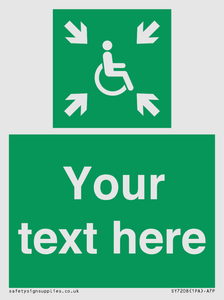 SY7208: Custom sign safe condition evacuation temporary refuge