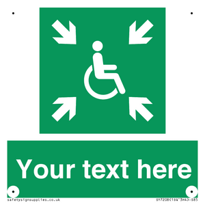 SY7208: Custom sign safe condition evacuation temporary refuge