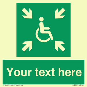 SY7208: Custom sign safe condition evacuation temporary refuge