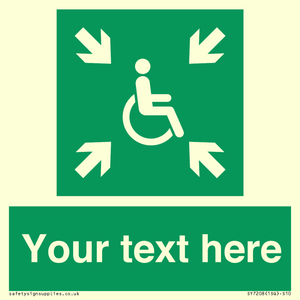 SY7208: Custom sign safe condition evacuation temporary refuge