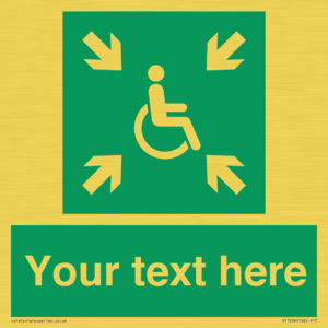 SY7208: Custom sign safe condition evacuation temporary refuge