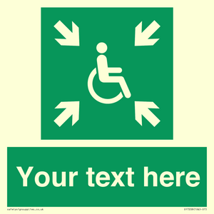 SY7208: Custom sign safe condition evacuation temporary refuge