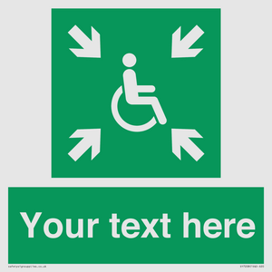 SY7208: Custom sign safe condition evacuation temporary refuge
