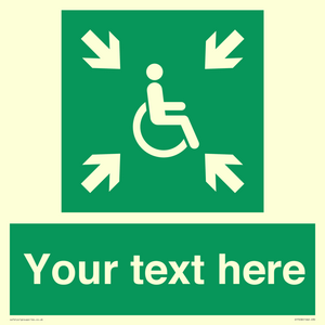 SY7208: Custom sign safe condition evacuation temporary refuge