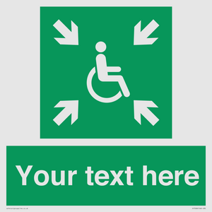 SY7208: Custom sign safe condition evacuation temporary refuge