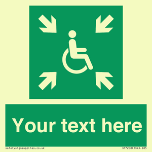 SY7208: Custom sign safe condition evacuation temporary refuge