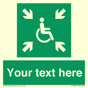 SY7208: Custom sign safe condition evacuation temporary refuge