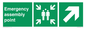 SY7922: Emergency assembly point directional Up right arrow