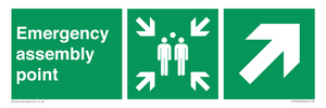 SY7922: Emergency assembly point directional Up right arrow