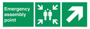 SY7922: Emergency assembly point directional Up right arrow