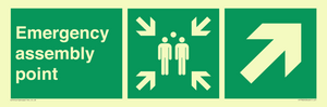SY7922: Emergency assembly point directional Up right arrow