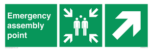 SY7922: Emergency assembly point directional Up right arrow