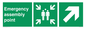 SY7922: Emergency assembly point directional Up right arrow