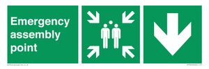 SY7925: Emergency assembly point directional Down arrow