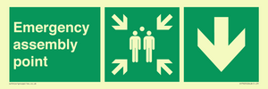SY7925: Emergency assembly point directional Down arrow