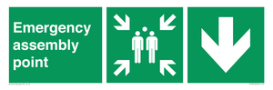 SY7925: Emergency assembly point directional Down arrow