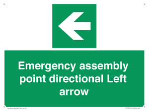 SY7927: Emergency assembly point directional Left arrow