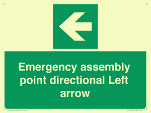 SY7927: Emergency assembly point directional Left arrow
