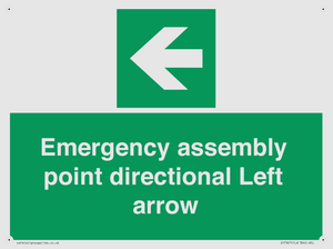 SY7927: Emergency assembly point directional Left arrow