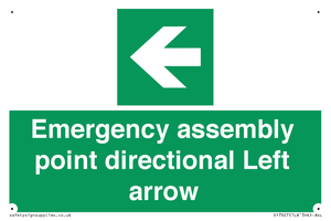 SY7927: Emergency assembly point directional Left arrow