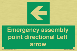 SY7927: Emergency assembly point directional Left arrow