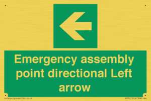 SY7927: Emergency assembly point directional Left arrow