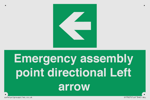 SY7927: Emergency assembly point directional Left arrow