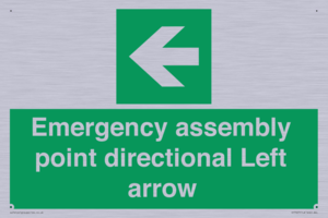 SY7927: Emergency assembly point directional Left arrow