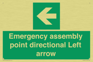 SY7927: Emergency assembly point directional Left arrow