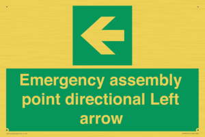SY7927: Emergency assembly point directional Left arrow