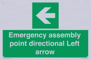 SY7927: Emergency assembly point directional Left arrow