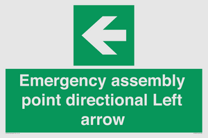 SY7927: Emergency assembly point directional Left arrow