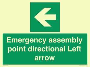 SY7927: Emergency assembly point directional Left arrow