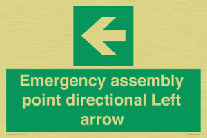 SY7927: Emergency assembly point directional Left arrow