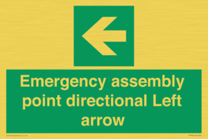 SY7927: Emergency assembly point directional Left arrow
