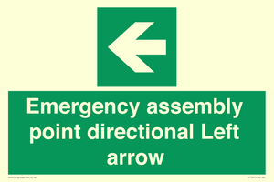 SY7927: Emergency assembly point directional Left arrow