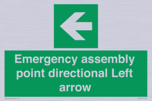 SY7927: Emergency assembly point directional Left arrow