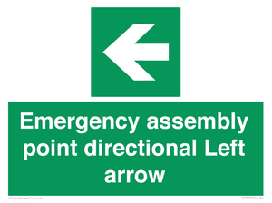 SY7927: Emergency assembly point directional Left arrow