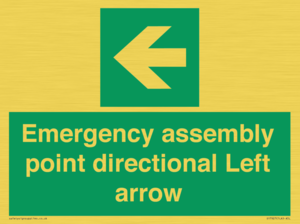 SY7927: Emergency assembly point directional Left arrow