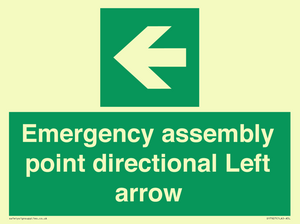 SY7927: Emergency assembly point directional Left arrow