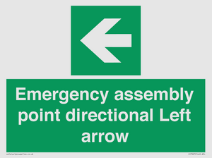 SY7927: Emergency assembly point directional Left arrow