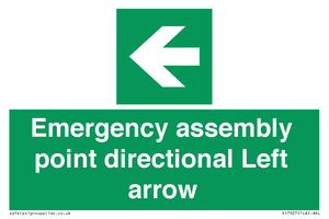 SY7927: Emergency assembly point directional Left arrow