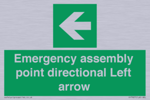 SY7927: Emergency assembly point directional Left arrow