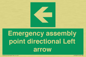 SY7927: Emergency assembly point directional Left arrow