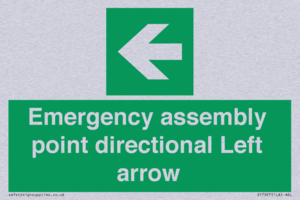 SY7927: Emergency assembly point directional Left arrow