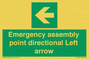 SY7927: Emergency assembly point directional Left arrow