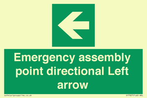 SY7927: Emergency assembly point directional Left arrow