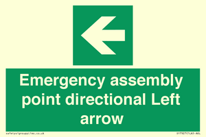 SY7927: Emergency assembly point directional Left arrow