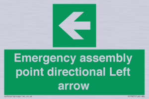 SY7927: Emergency assembly point directional Left arrow