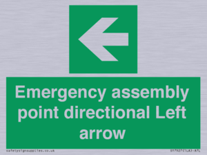 SY7927: Emergency assembly point directional Left arrow